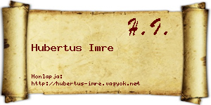 Hubertus Imre névjegykártya