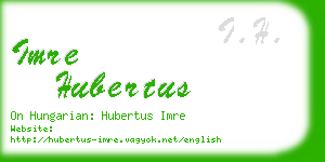 imre hubertus business card